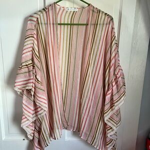 Striped Kimono Cardigan fsl apparel size small
